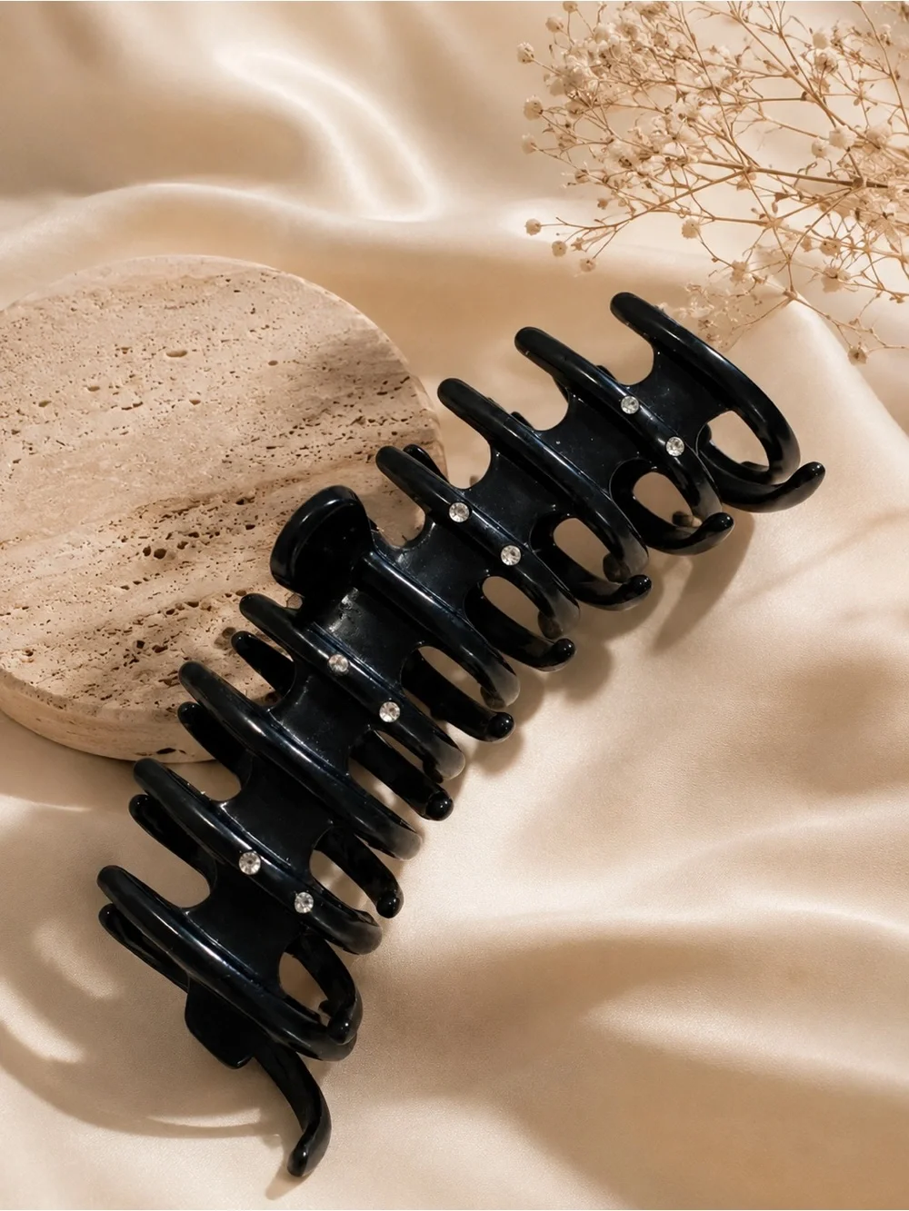 Oversized Jumbo Black Hair Clip for Thick Long Hair Minimalist Everyday Styling